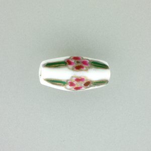 8205P - 21x9mm Tube Porcelain Bead - White 8205P - 21x9mm Tube Porcelain Bead - White