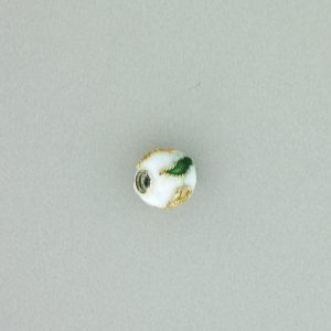 8306AW - 6mm Round Cloisonne Bead - White 8306AW - 6mm Round Cloisonne Bead - White