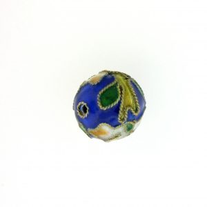 8314AW - 14mm Round Cloisonne Bead - Blue 8314AW - 14mm Round Cloisonne Bead - Blue