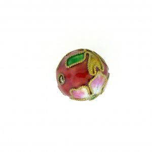 8314AW - 14mm Round Cloisonne Bead - Brown 8314AW - 14mm Round Cloisonne Bead - Brown
