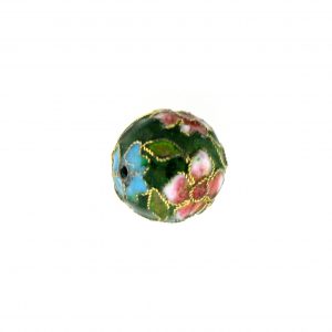 8314AW - 14mm Round Cloisonne Bead - Green 8314AW - 14mm Round Cloisonne Bead - Green