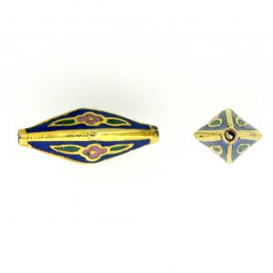 8600C - 21x10mm Fancy Cloisonne Bead - Blue