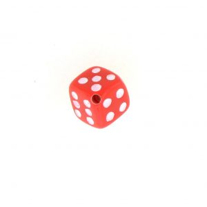 9012 - 5x5mm Small Dice Bead - Red 9012 - 5x5mm Small Dice Bead - Red