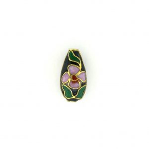 8650C - 13x7mm Drop Cloisonne Bead - Black 8650C - 13x7mm Drop Cloisonne Bead - Black