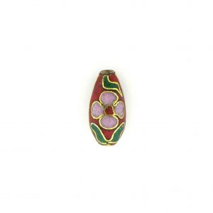 8650C - 13x7mm Drop Cloisonne Bead - Red 8650C - 13x7mm Drop Cloisonne Bead - Red