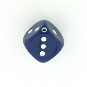 9014 - 10x10mm Large Dice Bead - Navy Blue