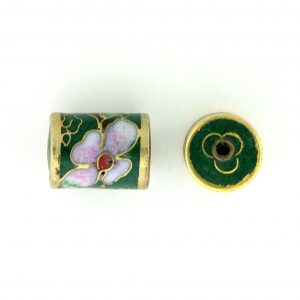 8654C - 13x10mm Fancy Cloisonne Bead - Green 8654C - 13x10mm Fancy Cloisonne Bead - Green