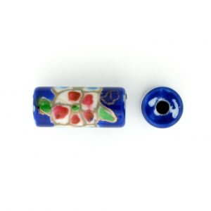9038P - 12x7mm Tube Porcelain Bead - Blue 9038P - 12x7mm Tube Porcelain Bead - Blue