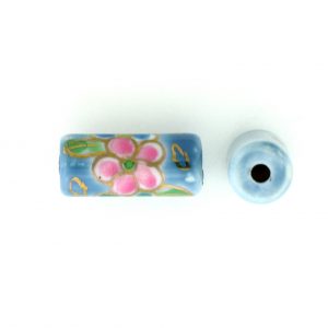 9038P - 12x7mm Tube Porcelain Bead - Light Blue 9038P - 12x7mm Tube Porcelain Bead - Light Blue