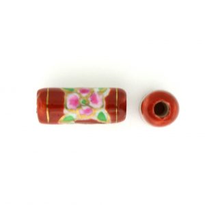 9038P - 12x7mm Tube Porcelain Bead - Brown 9038P - 12x7mm Tube Porcelain Bead - Brown