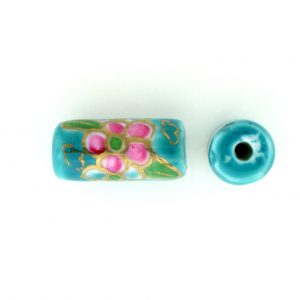 9038P - 12x7mm Tube Porcelain Bead - Turquoise 9038P - 12x7mm Tube Porcelain Bead - Turquoise