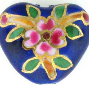 9037P - 15x18mm Fancy Porcelain Heart - Blue 9037P - 15x18mm Fancy Porcelain Heart - Blue