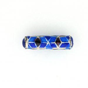 9042M - 5x21mm Fancy Metal Bead - Blue 9042M - 5x21mm Fancy Metal Bead - Blue
