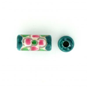 9039P - 5x11mm Tube Porcelain Bead - Green 9039P - 5x11mm Tube Porcelain Bead - Green