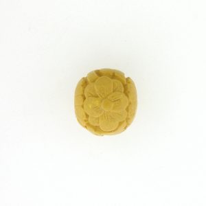 9060 - 12mm Round Cinnabar Bead - Yellow 9060 - 12mm Round Cinnabar Bead - Yellow