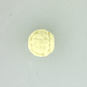 9060 - 12mm Round Cinnabar Bead - White 9060 - 12mm Round Cinnabar Bead - White
