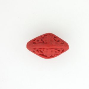 9067 - 12x19mm Oval Cinnabar Bead - Red 9067 - 12x19mm Oval Cinnabar Bead - Red