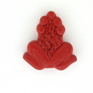 9068 - 30x32mm Cinnabar Frog - Red 9068 - 30x32mm Cinnabar Frog - Red