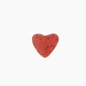 9063 - 15mm Cinnabar Heart - Red 9063 - 15mm Cinnabar Heart - Red