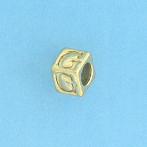 9800 - 5.5mm Gold Plated Alphabet Beads - G 9800 - 5.5mm Gold Plated Alphabet Beads - G