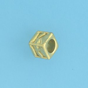 9800 - 5.5mm Gold Plated Alphabet Beads - K 9800 - 5.5mm Gold Plated Alphabet Beads - K