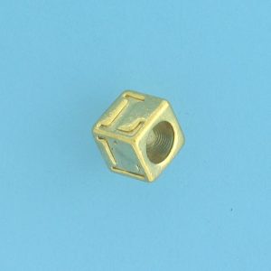 9800 - 5.5mm Gold Plated Alphabet Beads - L 9800 - 5.5mm Gold Plated Alphabet Beads - L