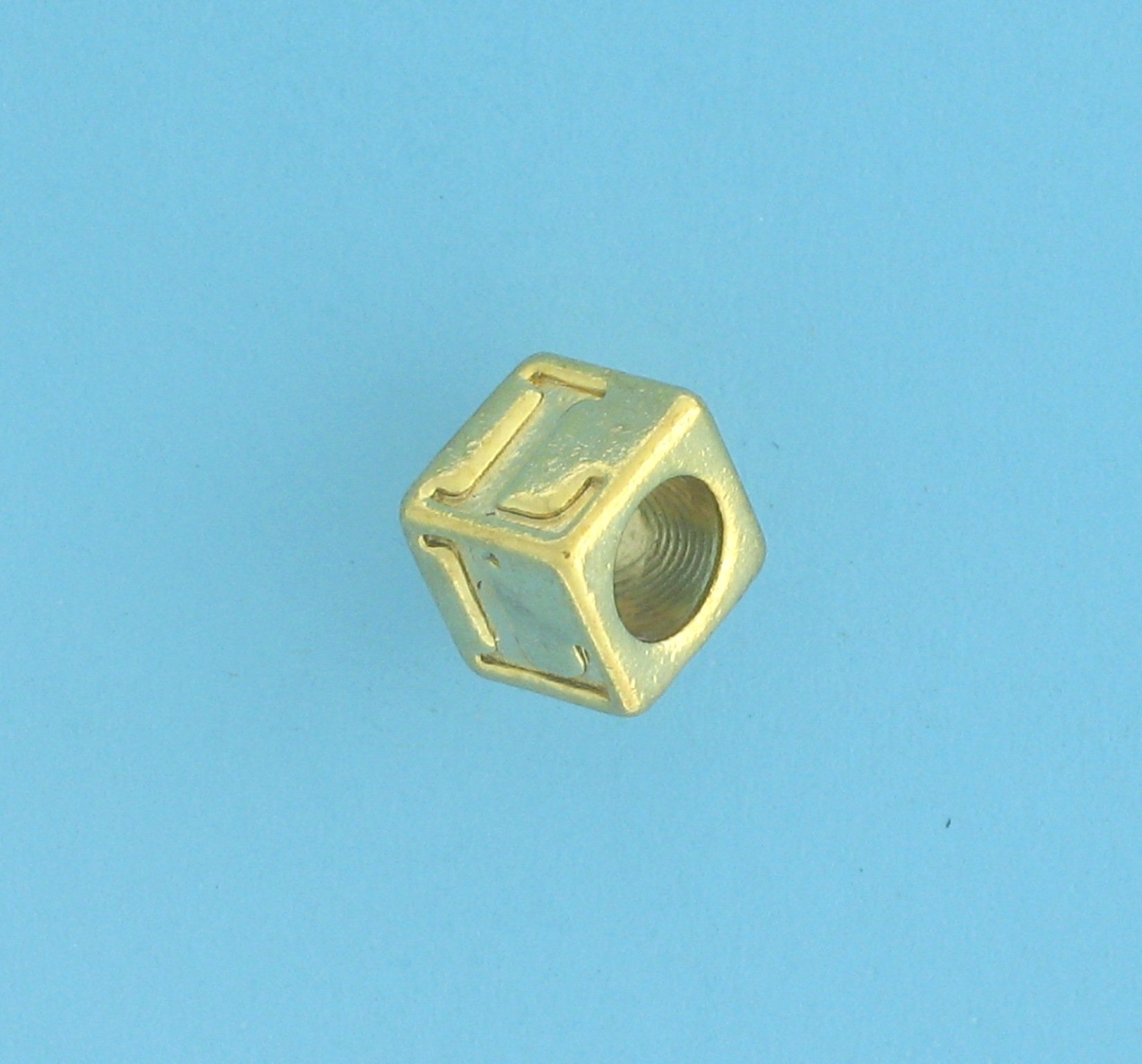 9800 - 5.5mm Gold Plated Alphabet Beads - L 9800 - 5.5mm Gold Plated Alphabet Beads - L