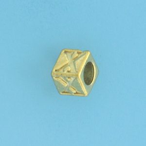 9800 - 5.5mm Gold Plated Alphabet Beads X 9800 - 5.5mm Gold Plated Alphabet Beads X