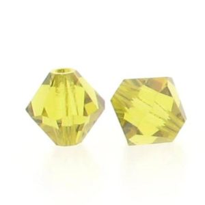 5301/5328 - 4mm Swarovski Bicone Bead - Lime 5301/5328 - 4mm Swarovski Bicone Bead - Lime