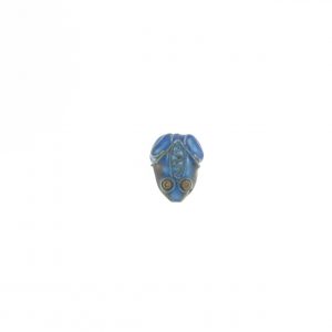 8612P - 13x16mm Fancy Porcelain Animal Bead - Frog, Blue 8612P - 13x16mm Fancy Porcelain Animal Bead - Frog, Blue