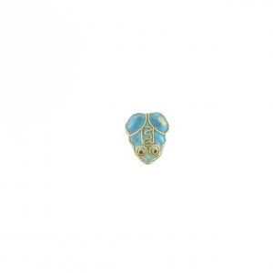 8612P - 13x16mm Fancy Porcelain Animal Bead - Frog, Turquoise 8612P - 13x16mm Fancy Porcelain Animal Bead - Frog, Turquoise