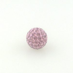 4206 - 6mm Round Shamballa Bead - Lt. Amethyst