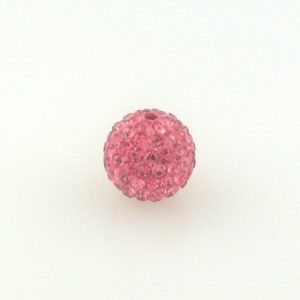 4206 - 6mm Round Shamballa Bead - Rose