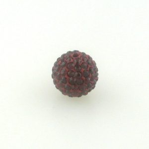 4206 - 6mm Round Shamballa Bead - Siam 4206 - 6mm Round Shamballa Bead - Siam