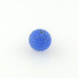 4210 - 10mm Round Shamballa Bead - Sapphire 4210 - 10mm Round Shamballa Bead - Sapphire