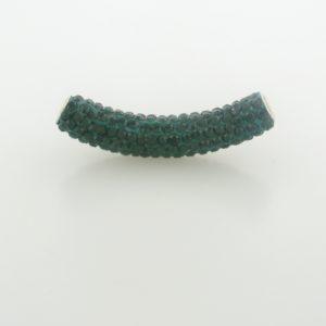4220 - 9x50mm Shamballa Pave Tube - Emerald 4220 - 9x50mm Shamballa Pave Tube - Emerald