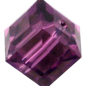 5601 - 6mm Swarovski Cube Crystal - Amethyst 5601 - 6mm Swarovski Cube Crystal - Amethyst