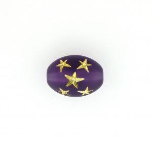 9023 - 16x13mm Gold Star Beads (Oval) - Amethyst