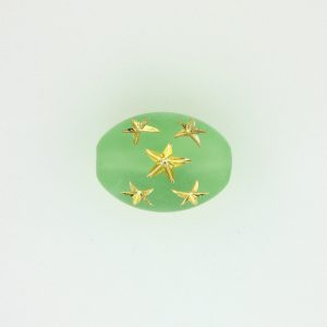 9023 - 16x13mm Gold Star Beads (Oval) - Peridot 9023 - 16x13mm Gold Star Beads (Oval) - Peridot