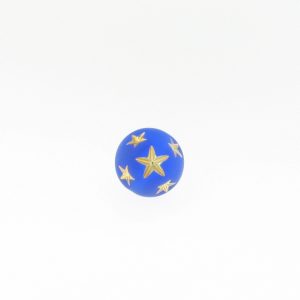 9020 - 10mm Gold Star Beads (Round) - Sapphire