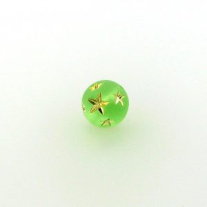 9020 - 10mm Gold Star Beads (Round) - Peridot