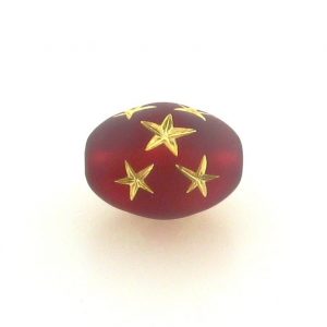 9023 - 16x13mm Gold Star Beads (Oval) - Siam 9023 - 16x13mm Gold Star Beads (Oval) - Siam