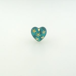 9552 - 10mm Gold Star Beads (Heart) - Emerald 9552 - 10mm Gold Star Beads (Heart) - Emerald