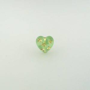 9552 - 10mm Gold Star Beads (Heart) - Peridot 9552 - 10mm Gold Star Beads (Heart) - Peridot