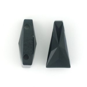 5181 - 13x7mm Swarovski Keystone Bead (Two Holes) - Jet 5181 - 13x7mm Swarovski Keystone Bead (Two Holes) - Jet