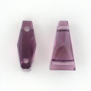 5181 - 17x9mm Swarovski Keystone Bead (Two Holes) - Amethyst 5181 - 17x9mm Swarovski Keystone Bead (Two Holes) - Amethyst
