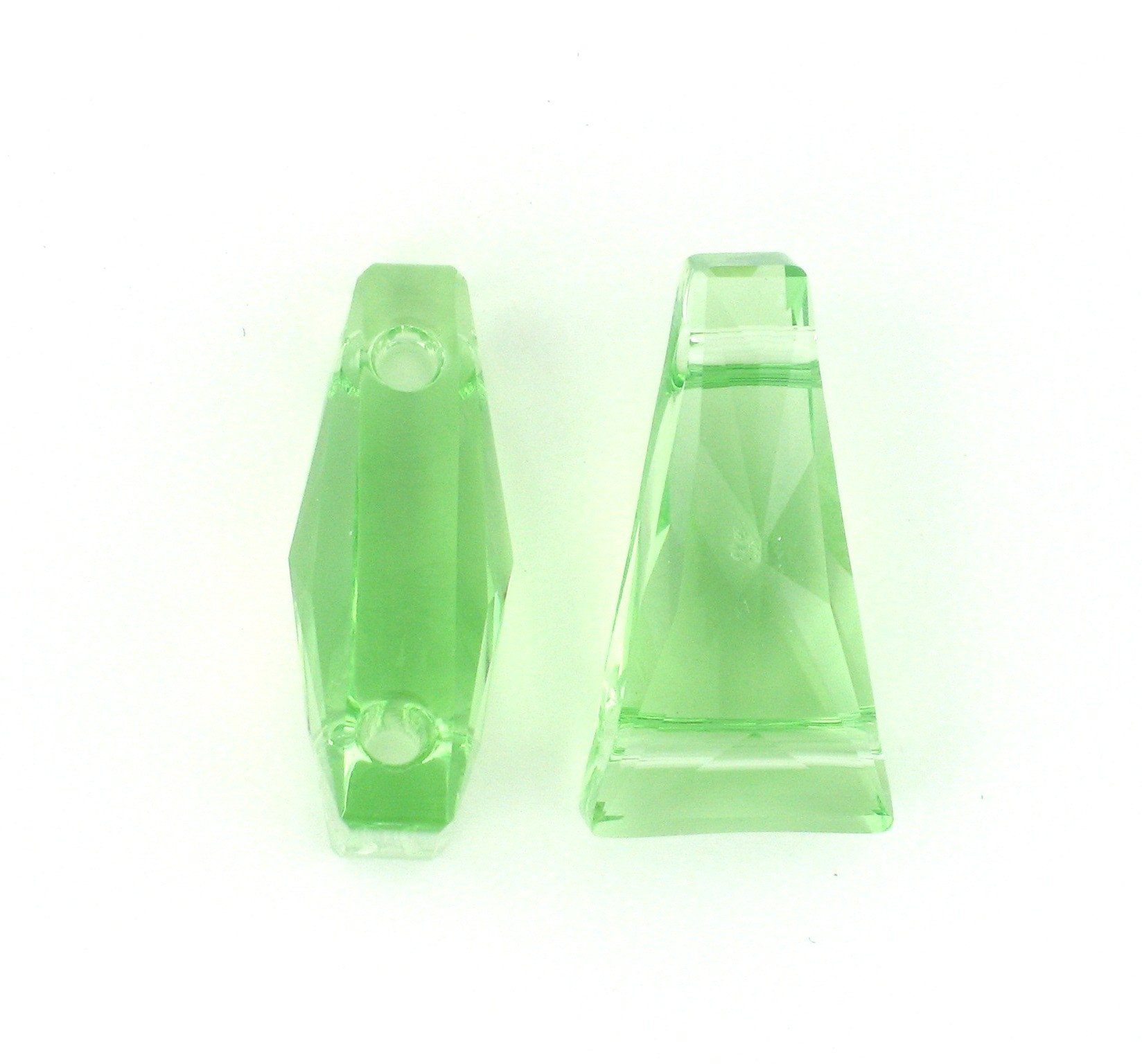 5181 - 17x9mm Swarovski Keystone Bead (Two Holes) - Peridot 5181 - 17x9mm Swarovski Keystone Bead (Two Holes) - Peridot