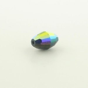 5200 - 9x6mm Swarovski Crystal Oval Bead - Jet AB 5200 - 9x6mm Swarovski Crystal Oval Bead - Jet AB