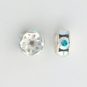 3607S - 7mm Swarovski Rhinestone Silver Plated - Crystal AB 3607S - 7mm Swarovski Rhinestone Silver Plated - Crystal AB