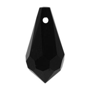 6000 - 11x5.5mm Swarovski Crystal Drop Pendants - Jet 6000 - 11x5.5mm Swarovski Crystal Drop Pendants - Jet